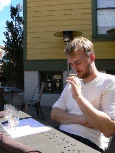 Me tasting some drams