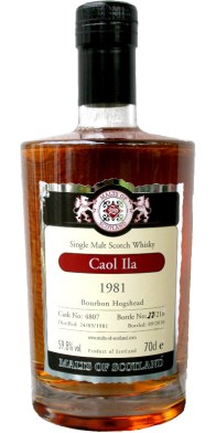Caol Ila 1981 - Malts of Scotland at Whiskybase