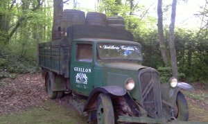 In the yard at Guillon Distillery