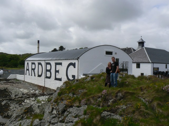 Anneke and me at Ardbeg
