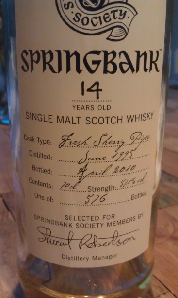 A close up of the label