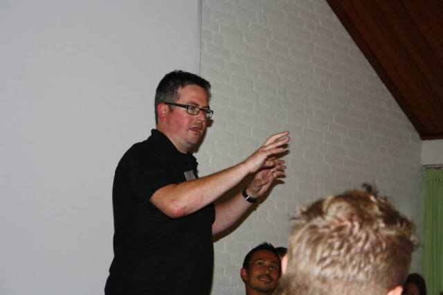 Mark Watt is casting a spell. Photo by Steven d'Hondt