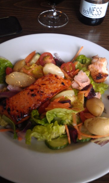 Fiddler's' Whisky Glazed Salmon Salad. Delicious