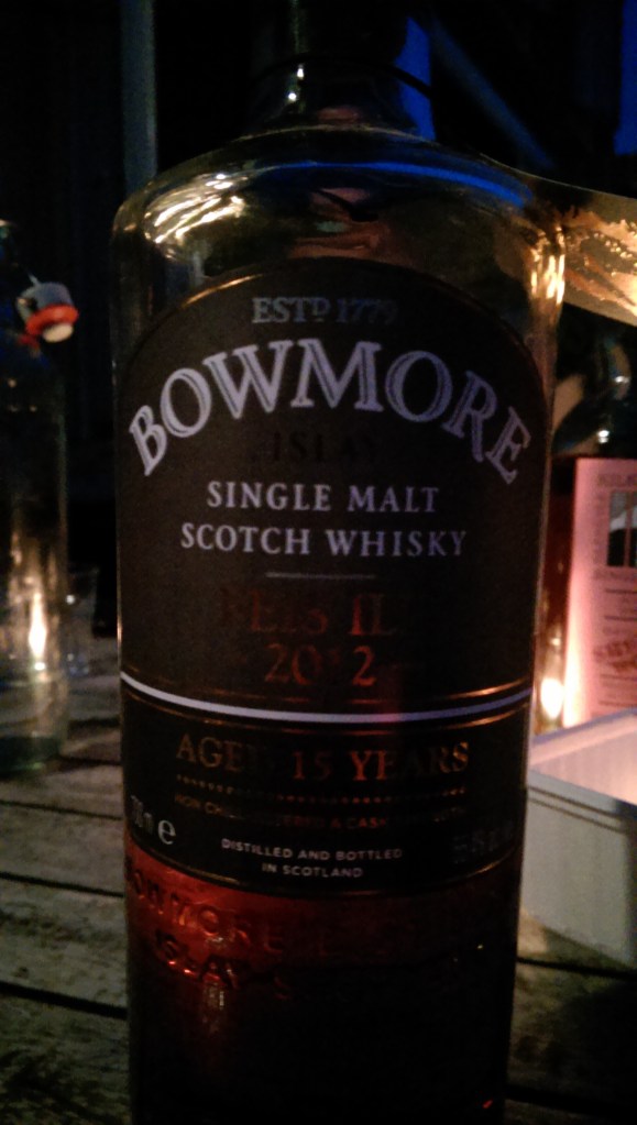 Bowmore Feis Ile. This was a rather lovely one. Better than last year's bourbon cask.