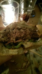 My kick-ass burger. In shit quality. I should take more time for pics like this.