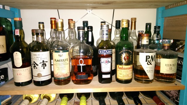 The envisioned space my open bottles would need