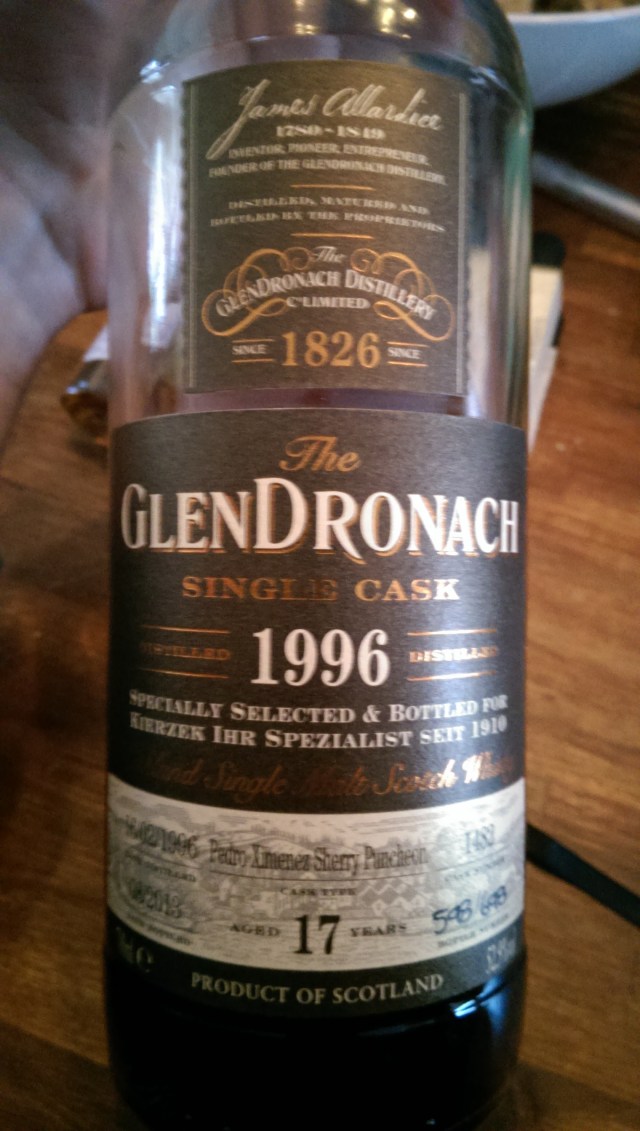 A very great GlenDronach. Fierce, and far from over-sherried. Greatness.