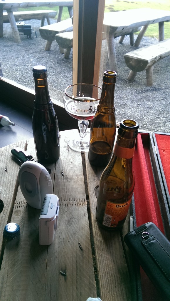 Another game of pool with Westvleteren, and baby monitors.