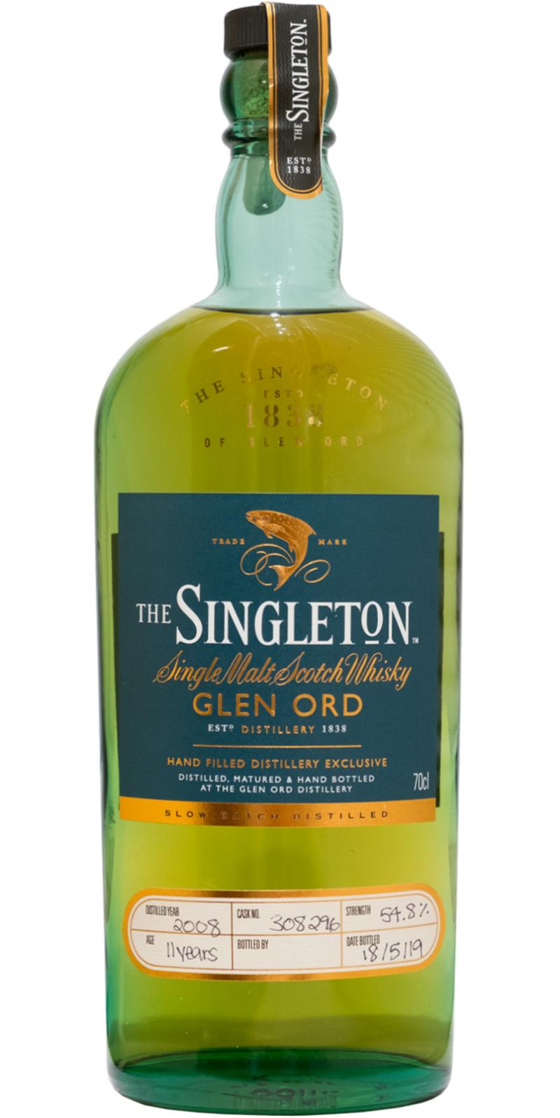 The Singleton of Glen Ord 11yo, 2008-2019, 54.8% – Distillery Only ...